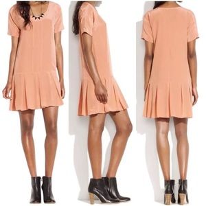 Madewell Broadway & Broome pink drop waist dress